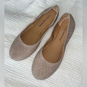 Lucky Brand Emmie Flat round toe faux snakeskin print